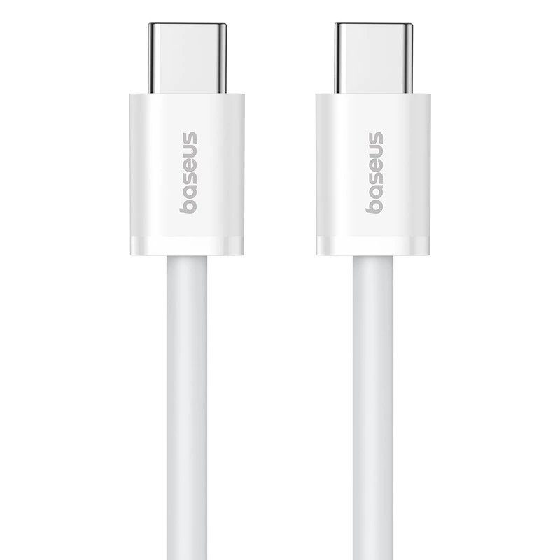 Baseus Superior USB C to USB C andmekaabel 1 m 30 W Valge