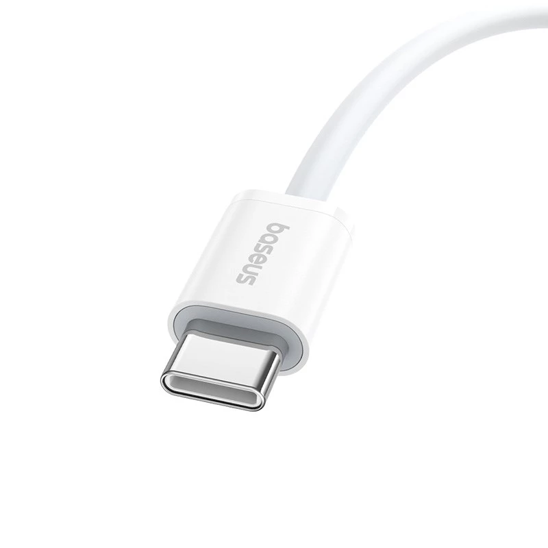 Baseus Superior USB C to USB C andmekaabel 1 m 30 W Valge