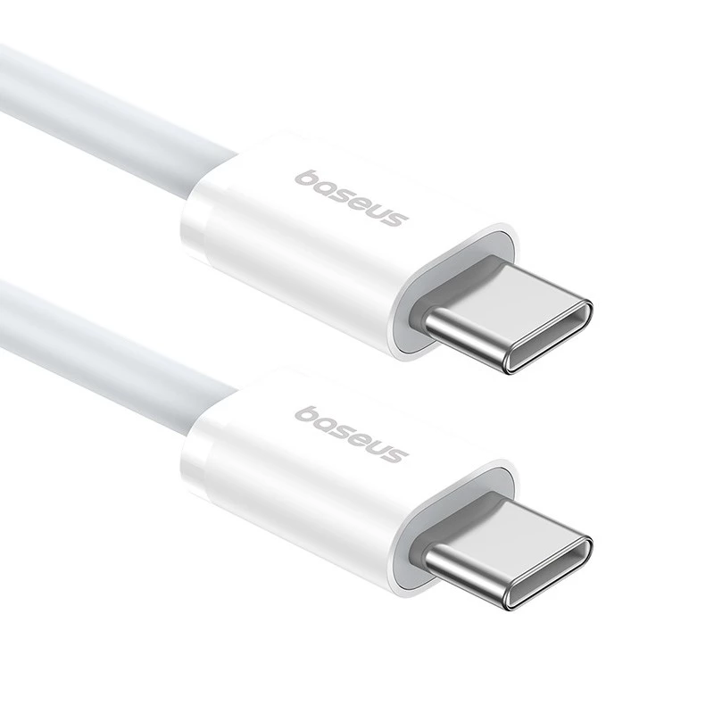 Baseus Superior USB C to USB C andmekaabel 1 m 30 W Valge