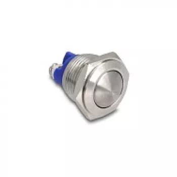 Delock 16 mm kuppel-tüüpi hetkelüliti, 2 x kruviklemmid, 1 NO, must