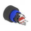 Delock 22 mm paneelile paigaldatav surunupp, lame, punane LED, jooteklemmid, 1 NO, 230 V AC/DC
