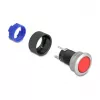 Delock 22 mm paneelile paigaldatav surunupp, lame, punane LED, jooteklemmid, 1 NO, 230 V AC/DC