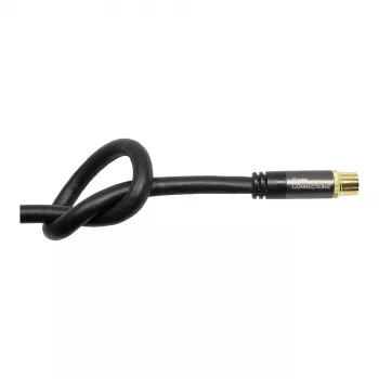 Good Connections SmartFLEX SAT antennikaabel, IEC/Coax nurkpistik pistikupessa, kullatud, neljakordselt varjestatud, 120 dB, must, 1,5 m (GC-M2072)