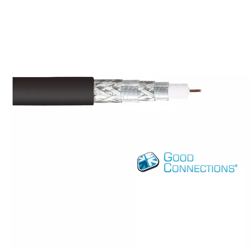 Good Connections SmartFLEX SAT antennikaabel, IEC/Coax nurkpistik pistikupessa, kullatud, neljakordselt varjestatud, 120 dB, must, 1,5 m (GC-M2072)