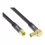 Good Connections SAT antennikaabel SmartFLEX, IEC/Coax isane nurga all emasele, kullatud, neljakordselt varjestatud, 120 dB, must, 2 m
