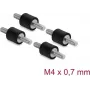 Delock Vibratsioonisummuti M4 x 0,7 mm D 10 x K 10 mm kahe väliskeermega, 4 tükki, must (60798)