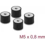 Delock Vibratsioonisummuti M5 x 0,8 mm D 20 x K 15 mm, 2 x sisekeere, 4 tk, must