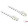 Delock RJ45 Flat Patch Cable Cat.8.1 U/FTP kuni 40 Gbps 2 m Valge (81026)