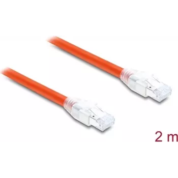 Delock RJ45 võrgukaabel Cat.8.1 S/FTP 2 m kuni 40 Gbps oranž (81181)