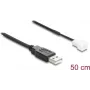 Delock USB 2.0 Type-A isane 3-pin ventilaatori toitekaabel, isane, 50 cm (91227)