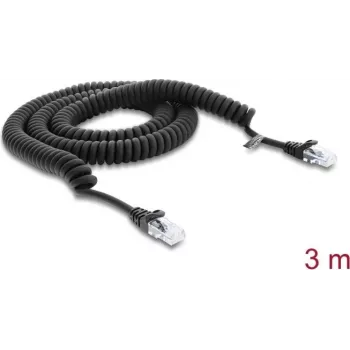 Delock RJ50 keerdkaabel isane-isane 3 m must (91236)