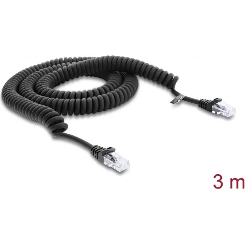 Delock RJ50 keerdkaabel isane-isane 3 m must (91236)