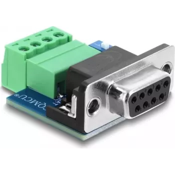 Delock D-Sub 9-pin emane 4-pin klemmliistu adapter DIP-lüliti ja 120-oomise lõpptakistiga CAN/LIN jaoks (91294)