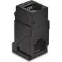 Delock Keystone Mooduli Sidur RJ14 Emane RJ14 Emasesse 90° Nurga all Cat.3 Plastik Must (91379)