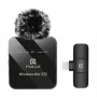 PULUZ PU647B Juhtmevaba Lavalier-mikrofon Lightning-pistikuga