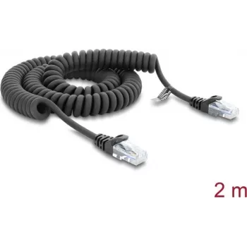 Delock RJ50 keerdkaabel isane-isane 2 m must (91235)