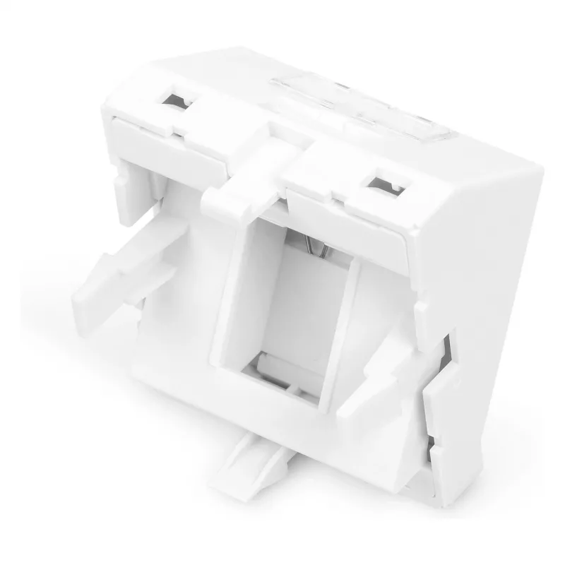 DIGITUS Keystone Module Holder, 1-Port, 45x45mm, Pure White (RAL 9010) for DN-93802-5-SH