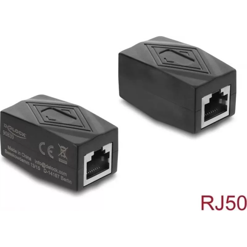 Delock RJ50 emane-emane varjestatud sidur-adapter must (90839)