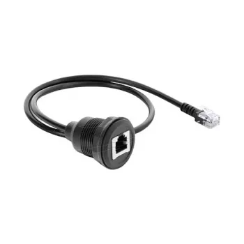 Delock RJ12 isane RJ12 emane paneelikinnitusega kaabel 50 cm must