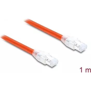 Delock RJ45 võrgukaabel Cat.8.1 S/FTP 1 m kuni 40 Gbps Oranž (81180)