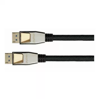 GoodConnections Python DisplayPort 2.0 kaabel 0,5 m must täismetallpistikud 54 Gbit/s UHBR 13.5 4K 240Hz 8K 60Hz