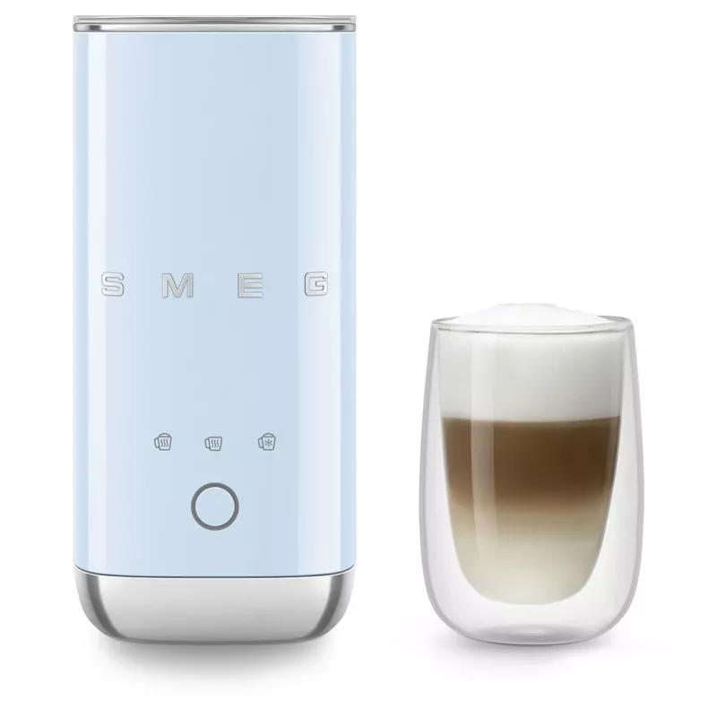 Smeg MFF02PBEU Piimavaht, 3 Funktsiooni, Mittekleepuv, 500W, Pastellsinine
