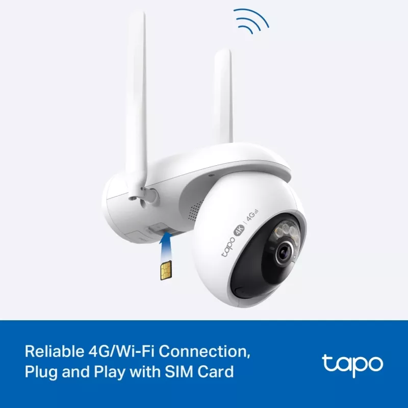 TP-LINK Tapo C665G Komplekt: Välis-IP-kaamera ja päikesepaneel 4K 8MP Wi-Fi LTE