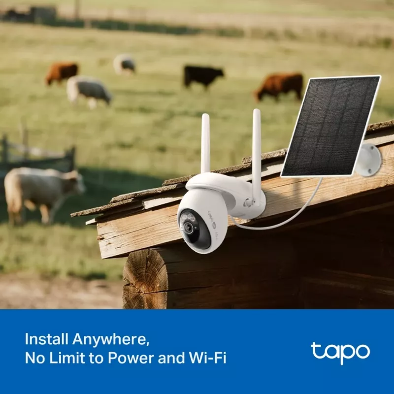 TP-LINK Tapo C665G Komplekt: Välis-IP-kaamera ja päikesepaneel 4K 8MP Wi-Fi LTE