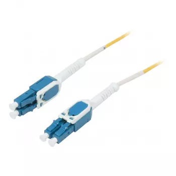 Synergy21 Fiber Optic Patch Cable 1,0m LC-LC Duplex OS2 Single-Mode 9/125µm Uniboot Rotatable Push/Pull 2mm Yellow
