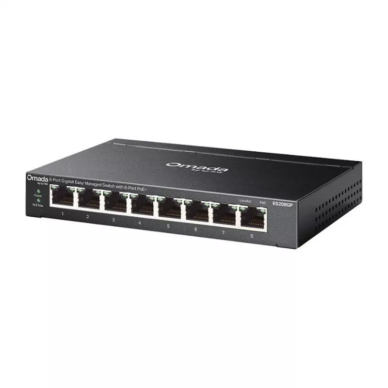 TP-Link Omada ES208GP PoE+ 8-Port Gigabit Smart Managed Switch 61W PoE eelarvega