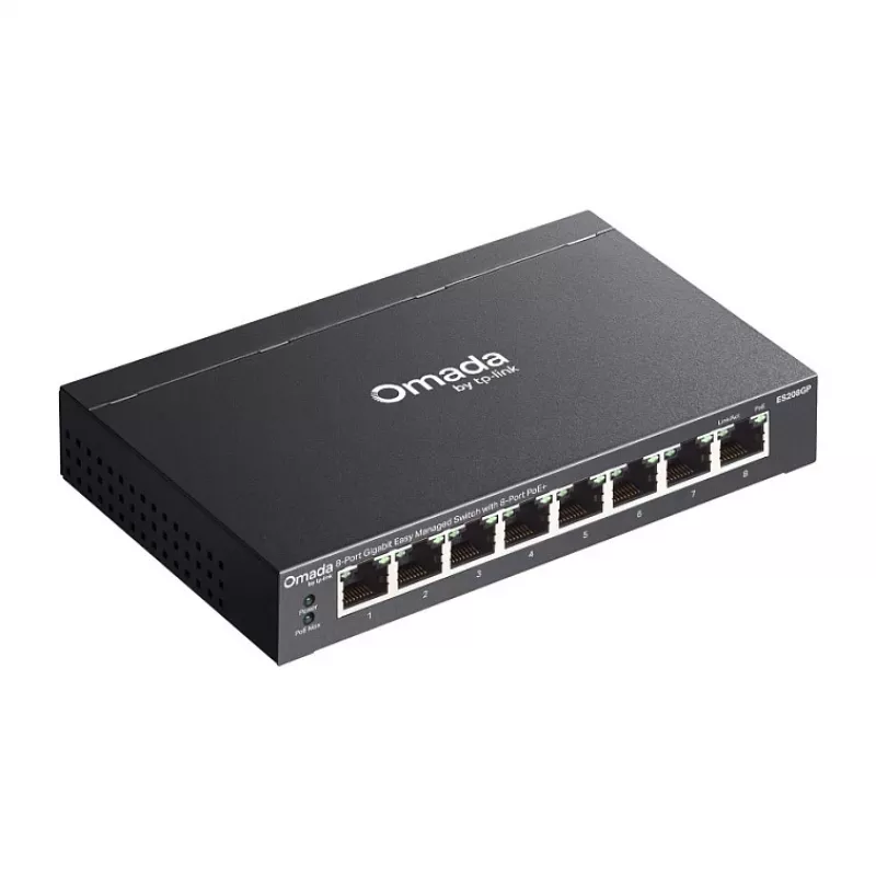 TP-Link Omada ES208GP PoE+ 8-Port Gigabit Smart Managed Switch 61W PoE eelarvega