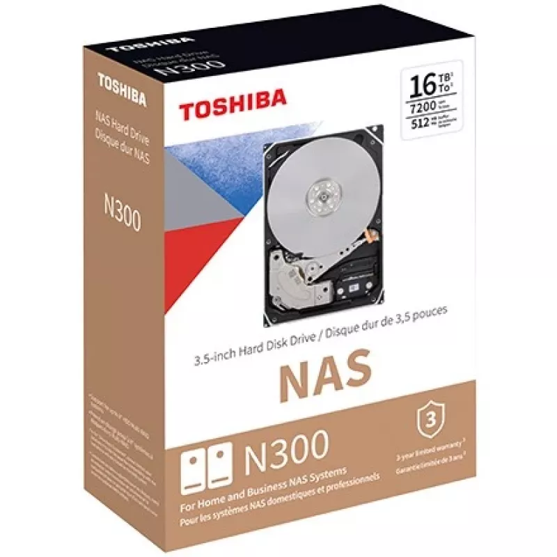 Toshiba N300 8TB NAS kõvaketas 7200RPM 256MB vahemälu SATA III 3.5-tolline jaemüük
