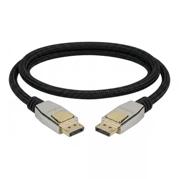 GOOD CONNECTIONS Premium DisplayPort 2.0 kaabel, 54 Gbit/s, UHBR 13.5, 4K @240Hz / 8K @60Hz, täismetallist pistik, vask, 3m, must