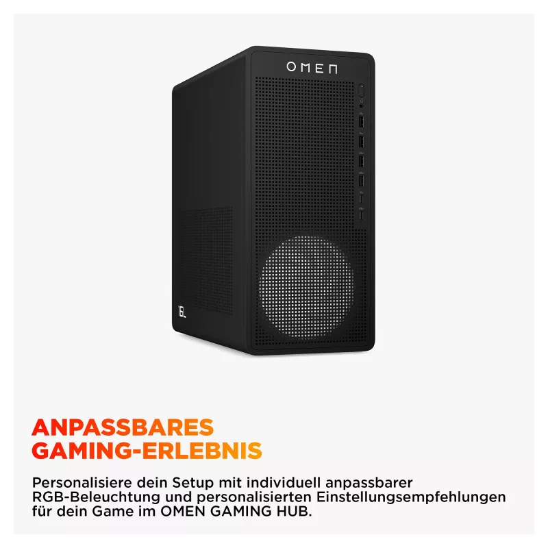 HP OMEN 16L Desktop TG03-0177ng, must metall, Ryzen 7 8700F, 32GB RAM, 1TB SSD, GeForce RTX 5060 Ti