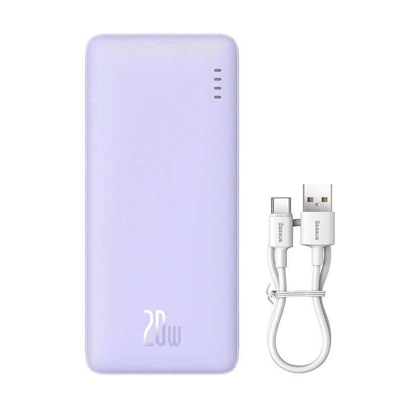 Baseus Airpow - 20 000 mAh 20W Power Bank (Lilla)