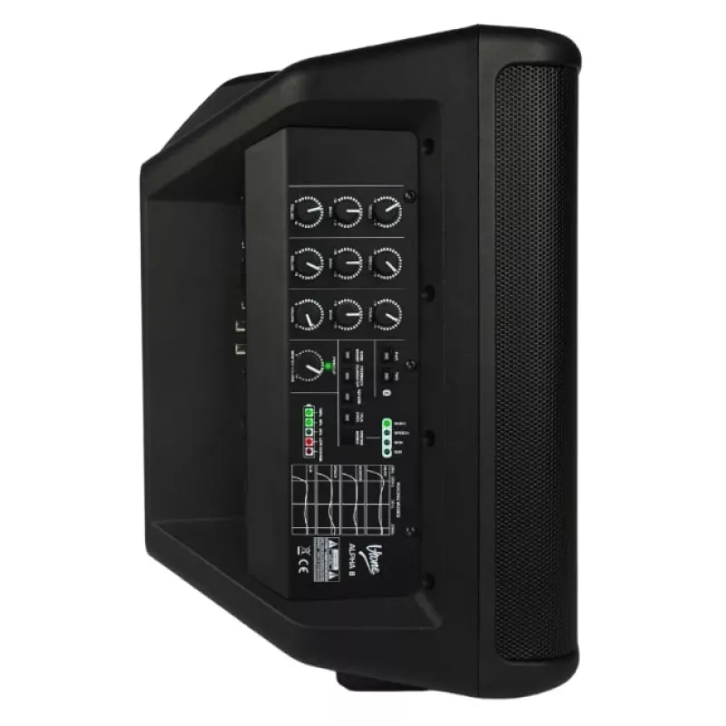 V-TONE ALPHA 8 Aktiivne Akutoitel Kolonnsüsteem Sisseehitatud Mikseriga, 300W RMS, 8-tolline Bassikõlar, Bluetooth, USB/SD, Kaja