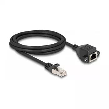 Delock RJ50 pikenduskaabel isane-emane S/FTP 2 m must