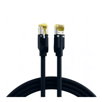 EFB-Elektronik RJ45 Patchkaabel Cat.6A S/FTP LSZH Draka UC900 TM31 Must 0,25m