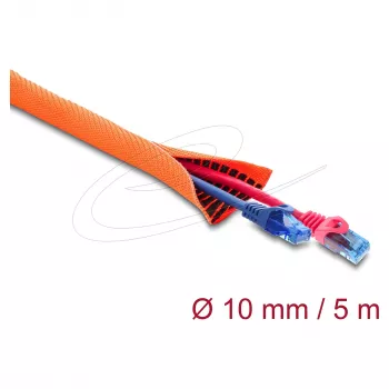 Delock kaablikaitseümbris musta kulumisindikaatoriga, isesulguv, kahekihiline, 5 m x 10 mm, oranž
