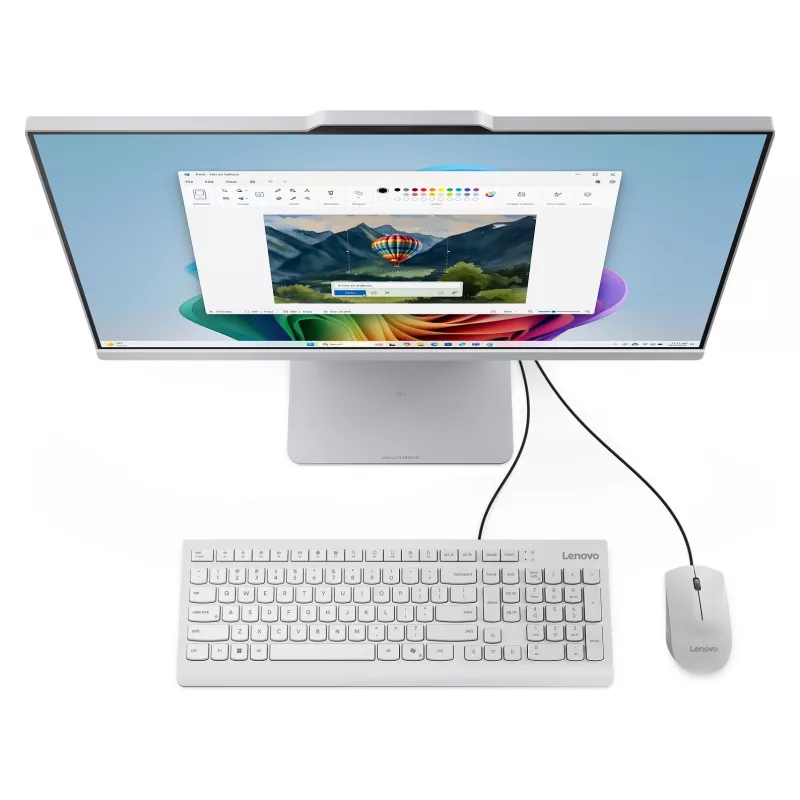 Lenovo IdeaCentre AIO 24AKP10 All-in-One PC, AMD Ryzen 7 5700U, 16GB RAM, 1TB SSD, 23,8 tolli FHD IPS, Windows 11 Home, Raven Black