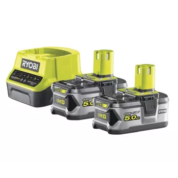 RYOBI RC18120-250 2x 18V 5.0Ah Lithium+ akukomplekt kompaktlaadijaga