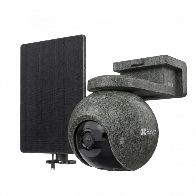 EZVIZ CS-EB8/SP Ranger akutoiteline välis-PT-kaamera komplekt päikesepaneeliga (4G/LTE, WiFi 2.4GHz, 4K, 8MP, 4 mm, IP65)