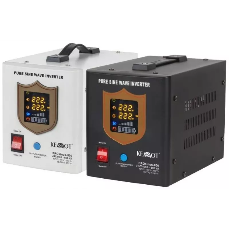 KEMOT PROsinus-800 Katkematu toiteallikas 800VA/500W puhas siinuslaine 12V 230V must