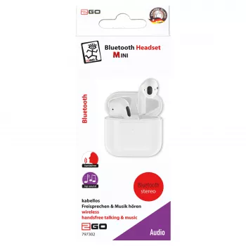 2GO ACV Bluetooth Headset TWS Mini - Valge
