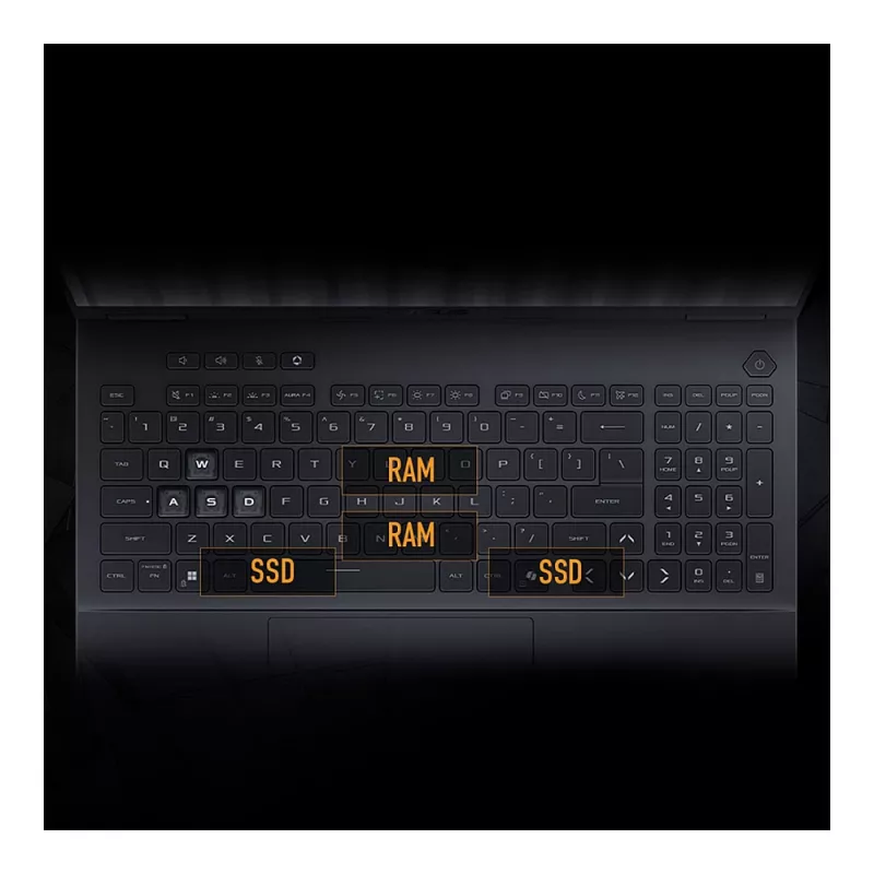 ASUS TUF Gaming F16 FX608JMI-TU290W 16 inch WUXGA 165Hz mängusülearvuti, Intel Core i7-14650HX, 16GB DDR5, 1TB SSD, NVIDIA GeForce RTX 5060, Windows 11 Home, Saksa QWERTZ klaviatuur, Mecha Gray