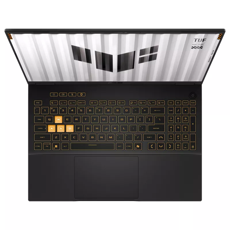 ASUS TUF Gaming F16 FX608JMI-TU290W 16 inch WUXGA 165Hz mängusülearvuti, Intel Core i7-14650HX, 16GB DDR5, 1TB SSD, NVIDIA GeForce RTX 5060, Windows 11 Home, Saksa QWERTZ klaviatuur, Mecha Gray
