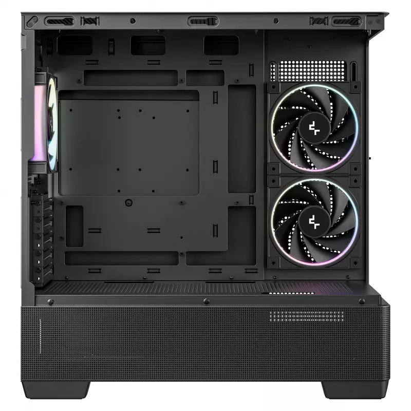 DeepCool CG380U Mid-Tower Korpus, Karastatud Klaas, 3x 120mm ARGB Ventilaatorit, Must