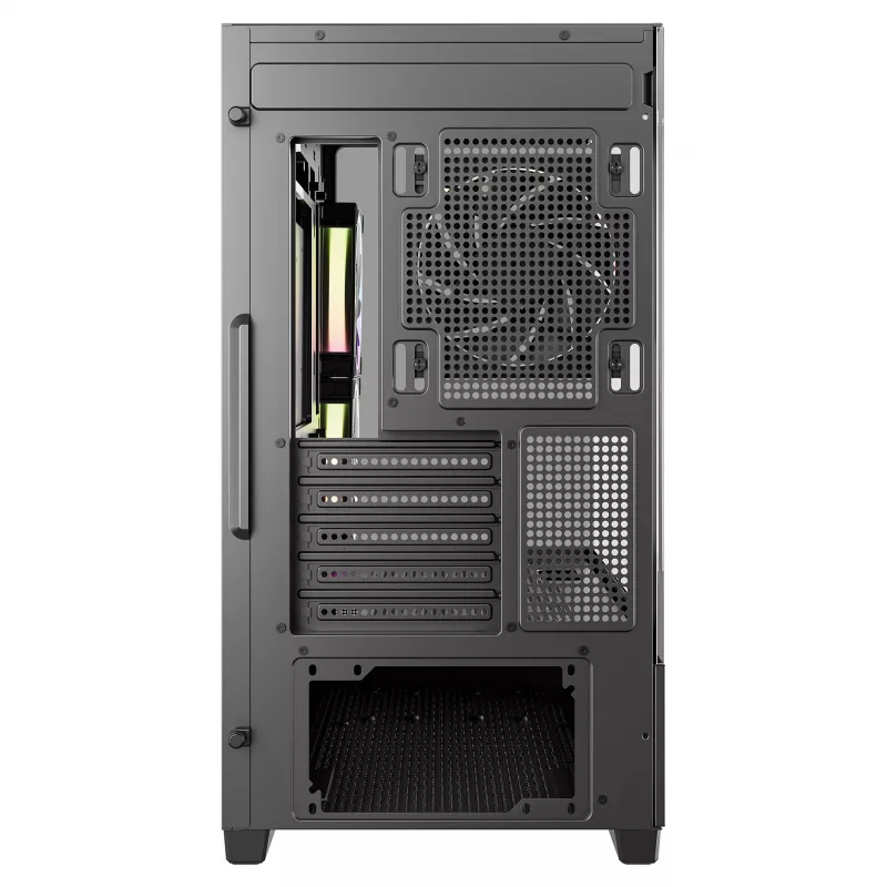 DeepCool CG380U Mid-Tower Korpus, Karastatud Klaas, 3x 120mm ARGB Ventilaatorit, Must