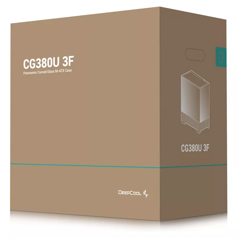 DeepCool CG380U Mid-Tower Korpus, Karastatud Klaas, 3x 120mm ARGB Ventilaatorit, Must