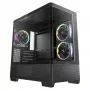 DeepCool CG380U Mid-Tower Korpus, Karastatud Klaas, 3x 120mm ARGB Ventilaatorit, Must